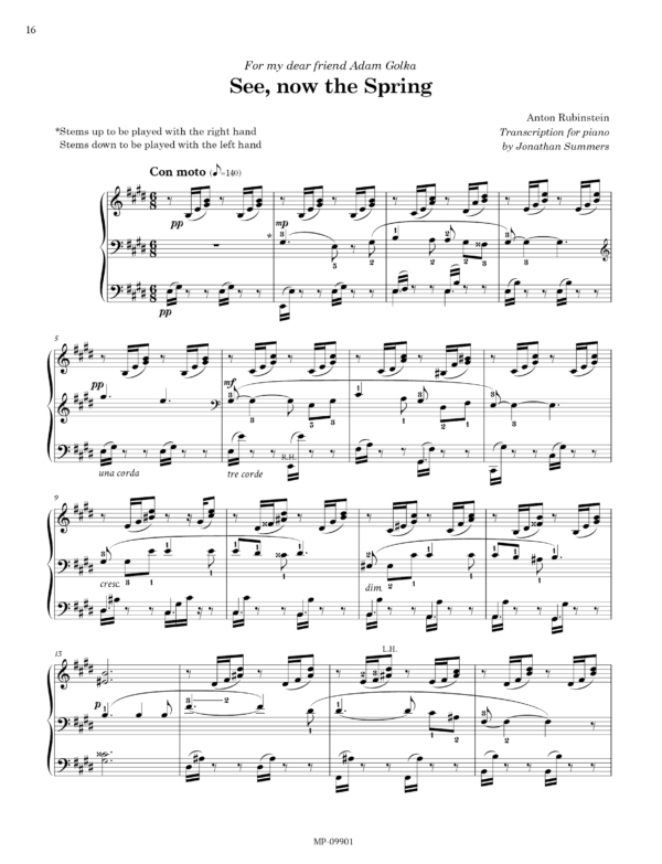 アントン・ルビンシテインによる10の歌曲（ピアノ独奏編曲：ジョナサン・サマーズ） - 画像 (9)