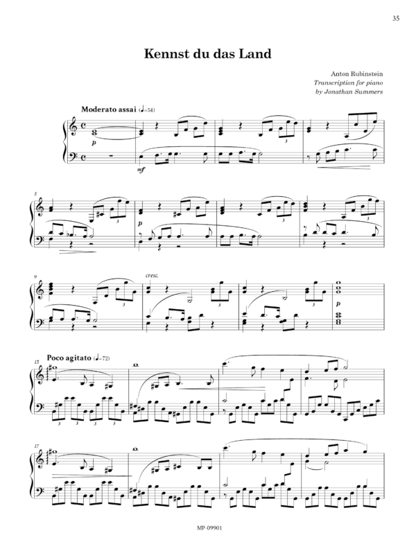 アントン・ルビンシテインによる10の歌曲（ピアノ独奏編曲：ジョナサン・サマーズ） - 画像 (5)
